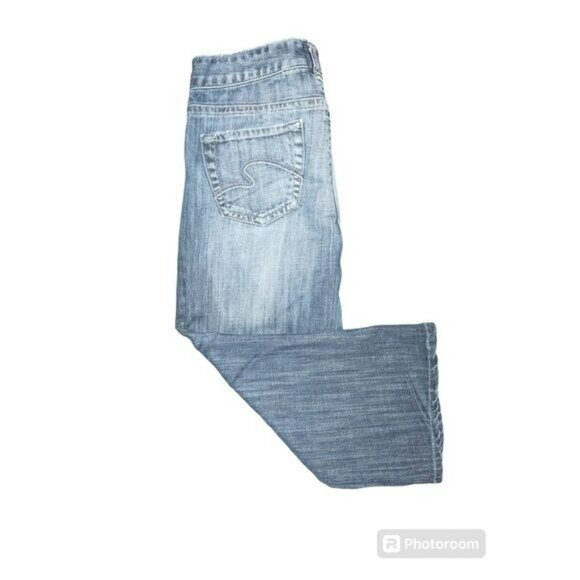 American Eagle Womens Bootcut Jeans Distressed Blue Mid Rise Stretch Casual 8 - Picture 3 of 5